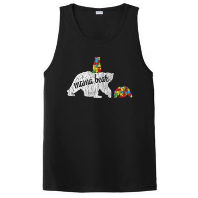 Autism Awareness Mama Bear Autistic Awareness Mom Gift PosiCharge Competitor Tank