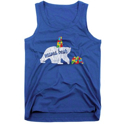 Autism Awareness Mama Bear Autistic Awareness Mom Gift Tank Top