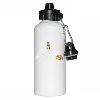 Autism Awareness Mama Bear Autistic Awareness Mom Gift Aluminum Water Bottle