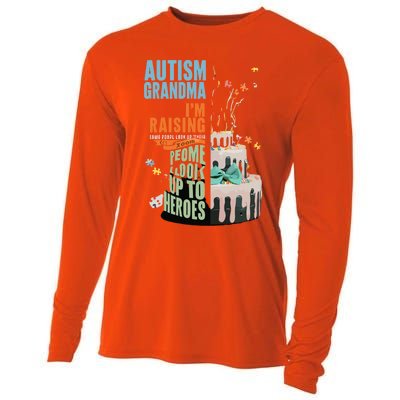 Autism Awareness Mom: Raising A Groovy Hero Cute Gift Cooling Performance Long Sleeve Crew