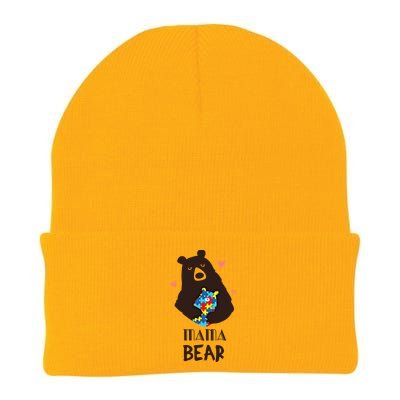 Autism Awareness Mama Bear Mom Gift Knit Cap Winter Beanie