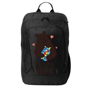 Autism Awareness Mama Bear Mom Gift City Backpack