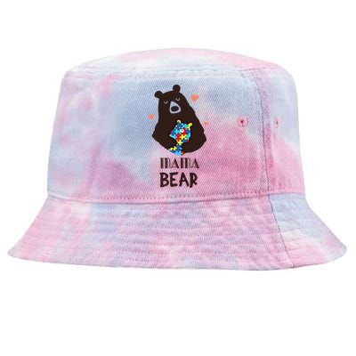 Autism Awareness Mama Bear Mom Gift Tie-Dyed Bucket Hat