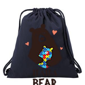 Autism Awareness Mama Bear Mom Gift Drawstring Bag