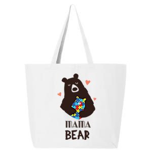 Autism Awareness Mama Bear Mom Gift 25L Jumbo Tote