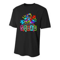 Autism Awareness Month Ribbon Support Squad Youth Performance Sprint T-Shirt