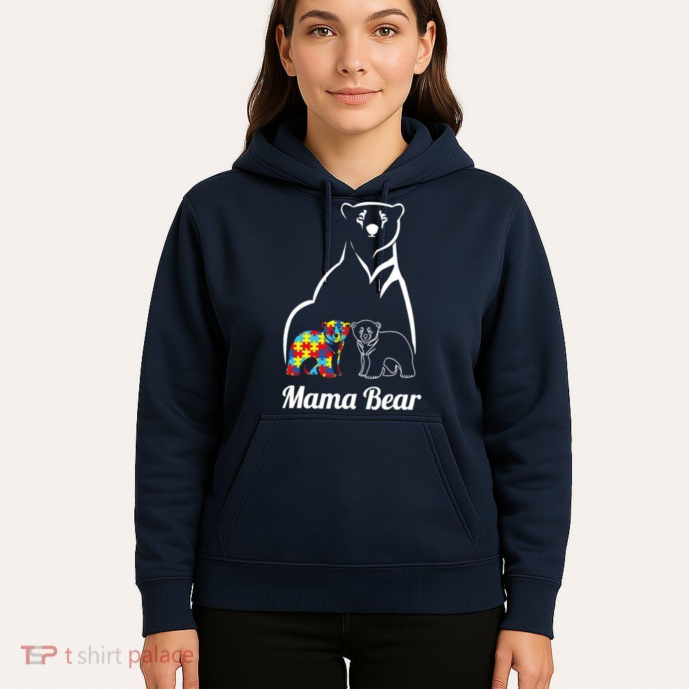 Autism Awareness Mama Bear Mom Autistic Child Hoodie