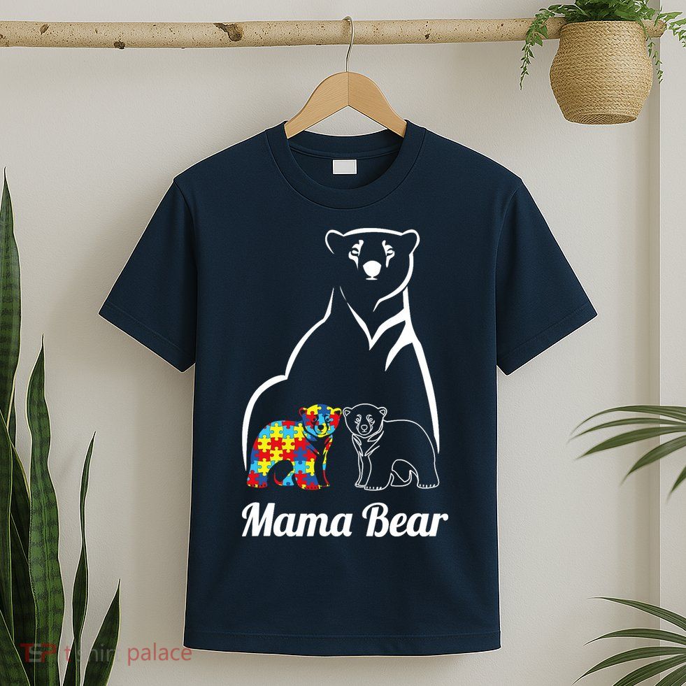 Autism Awareness Mama Bear Mom Autistic Child T-Shirt