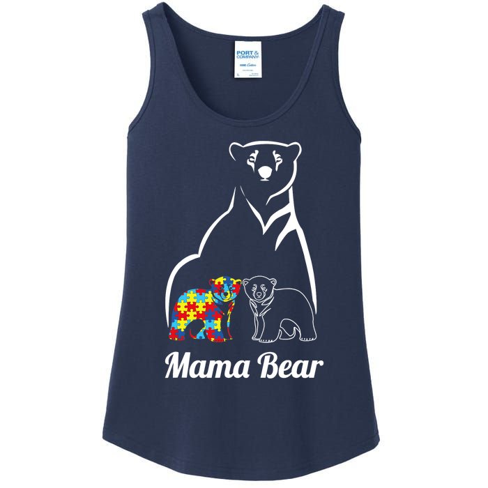 Autism Awareness Mama Bear Mom Autistic Child Ladies Essential Tank