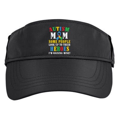 Autism Awareness Month Autism Mom Puzzle Ribbon Son Is My Hero Mother'sDay Adult Drive Performance Visor