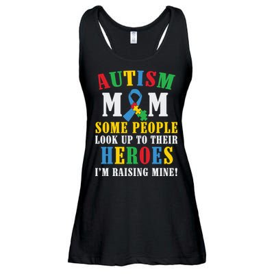 Autism Awareness Month Autism Mom Puzzle Ribbon Son Is My Hero Mother'sDay Ladies Essential Flowy Tank
