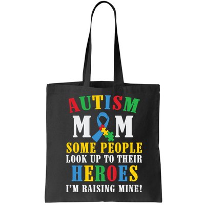 Autism Awareness Month Autism Mom Puzzle Ribbon Son Is My Hero Mother'sDay Bag