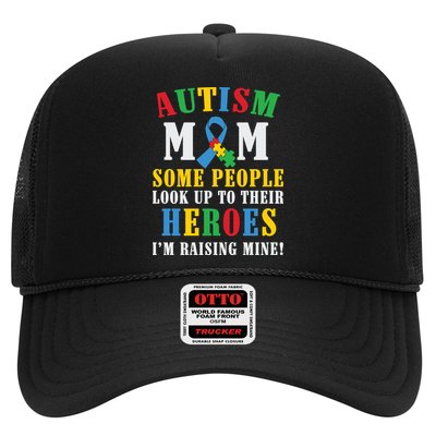 Autism Awareness Month Autism Mom Puzzle Ribbon Son Is My Hero Mother'sDay Trucker Hat