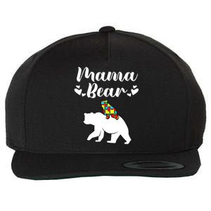 Autism Awareness Mama Bear Proud Autistic Mom Love Cute Cute Gift Wool Snapback Cap