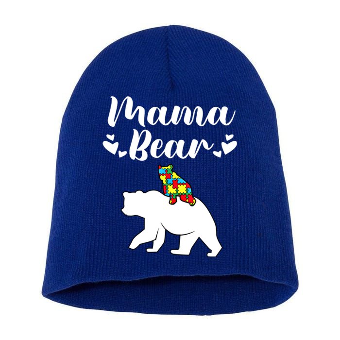 Autism Awareness Mama Bear Proud Autistic Mom Love Cute Cute Gift Short Acrylic Beanie