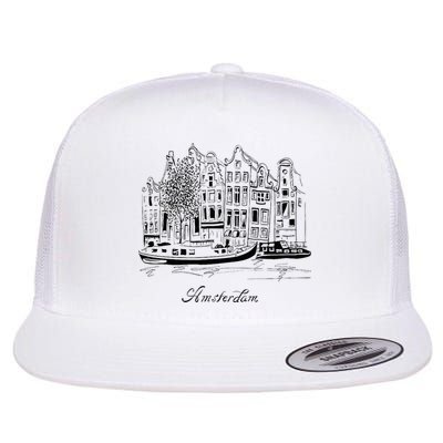 Amsterdam Flat Bill Trucker Hat