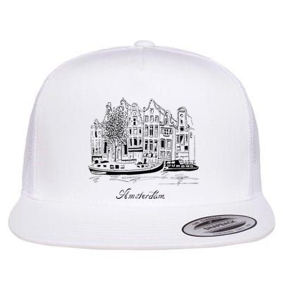 Amsterdam Flat Bill Trucker Hat