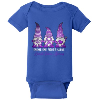 AlzheimerS Awareness Month Ribbon Gnomies Design Cool Gift Baby Bodysuit