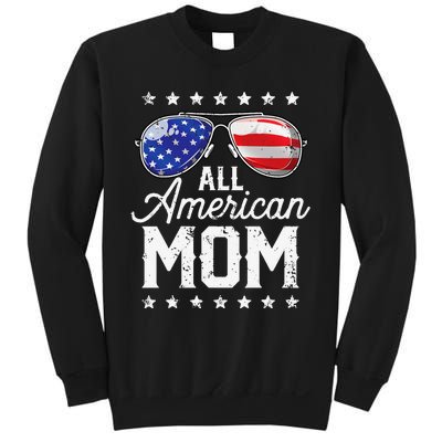 All American Mom 4th of July Mother's Day Sunglasses Family Sweatshirt