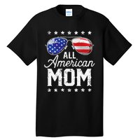 All American Mom 4th of July Mother's Day Sunglasses Family Tall T-Shirt