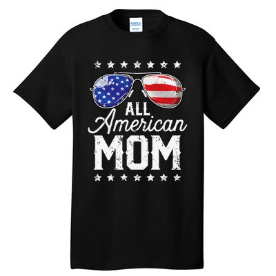 All American Mom 4th of July Mother's Day Sunglasses Family Tall T-Shirt