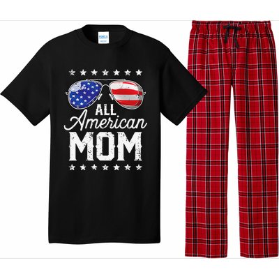 All American Mom 4th of July Mother's Day Sunglasses Family Pajama Set