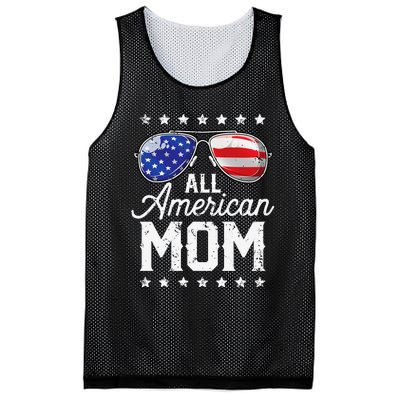 All American Mom 4th of July Mother's Day Sunglasses Family Mesh Reversible Basketball Jersey Tank