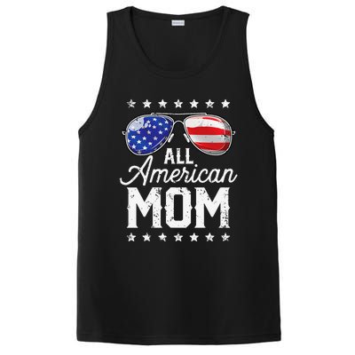 All American Mom 4th of July Mother's Day Sunglasses Family PosiCharge Competitor Tank