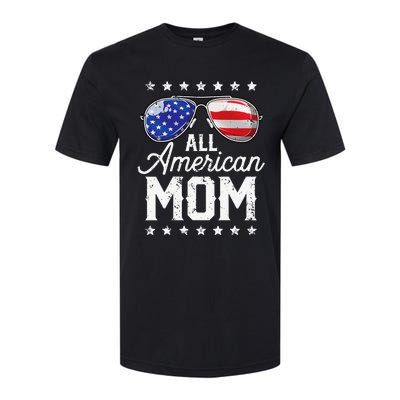 All American Mom 4th of July Mother's Day Sunglasses Family Softstyle CVC T-Shirt