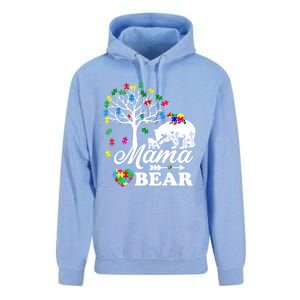 Autism Awareness Mama Bear Support Autistic Autism Mom Cute Gift Unisex Surf Hoodie