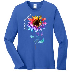 Autism Awareness Mom Choose Kind Autism Funny Gift Ladies Long Sleeve Shirt