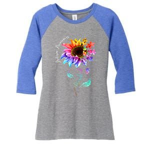 Autism Awareness Mom Choose Kind Autism Funny Gift Women's Tri-Blend 3/4-Sleeve Raglan Shirt