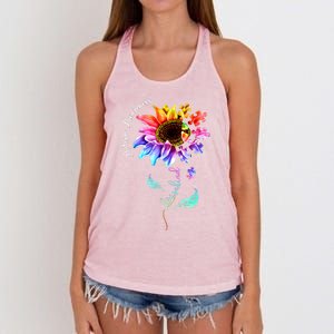 Autism Awareness Mom Choose Kind Autism Funny Gift Women's Knotted Racerback Tank