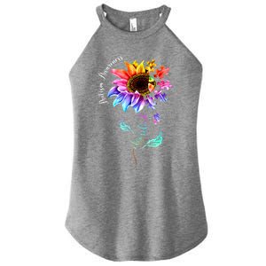 Autism Awareness Mom Choose Kind Autism Funny Gift Women's Perfect Tri Rocker Tank