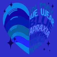 Apraxia Awareness Month In May We Wear Blue Ribbon Heart Funny Gift Kids Hoodie