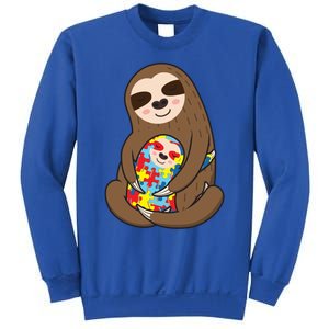 Autism Awareness Mama Sloth Mom Love Autistic Gift Sweatshirt