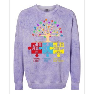 Autism Awareness Month Table Of Elements Colorblast Crewneck Sweatshirt