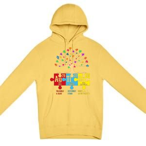 Autism Awareness Month Table Of Elements Premium Pullover Hoodie