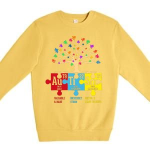 Autism Awareness Month Table Of Elements Premium Crewneck Sweatshirt