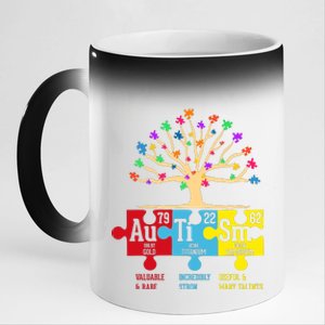 Autism Awareness Month Table Of Elements 11oz Black Color Changing Mug