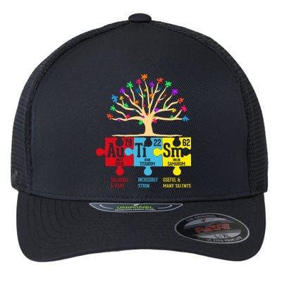 Autism Awareness Month Table Of Elements Flexfit Unipanel Trucker Cap