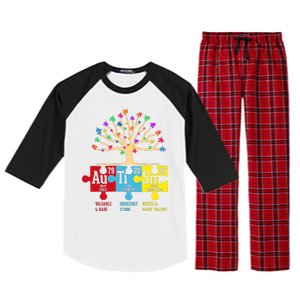 Autism Awareness Month Table Of Elements Raglan Sleeve Pajama Set