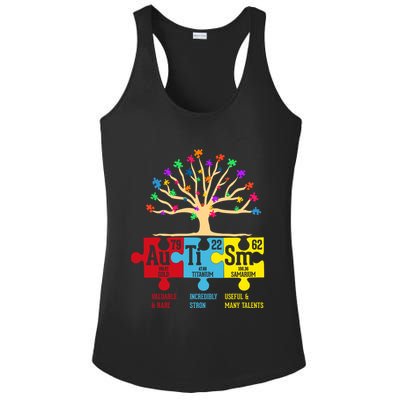 Autism Awareness Month Table Of Elements Ladies PosiCharge Competitor Racerback Tank