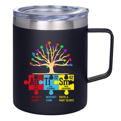 Autism Awareness Month Table Of Elements 12oz Stainless Steel Coffee Mug