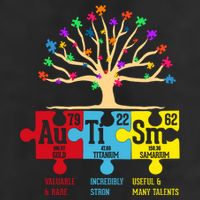 Autism Awareness Month Table Of Elements 12oz Stainless Steel Coffee Mug