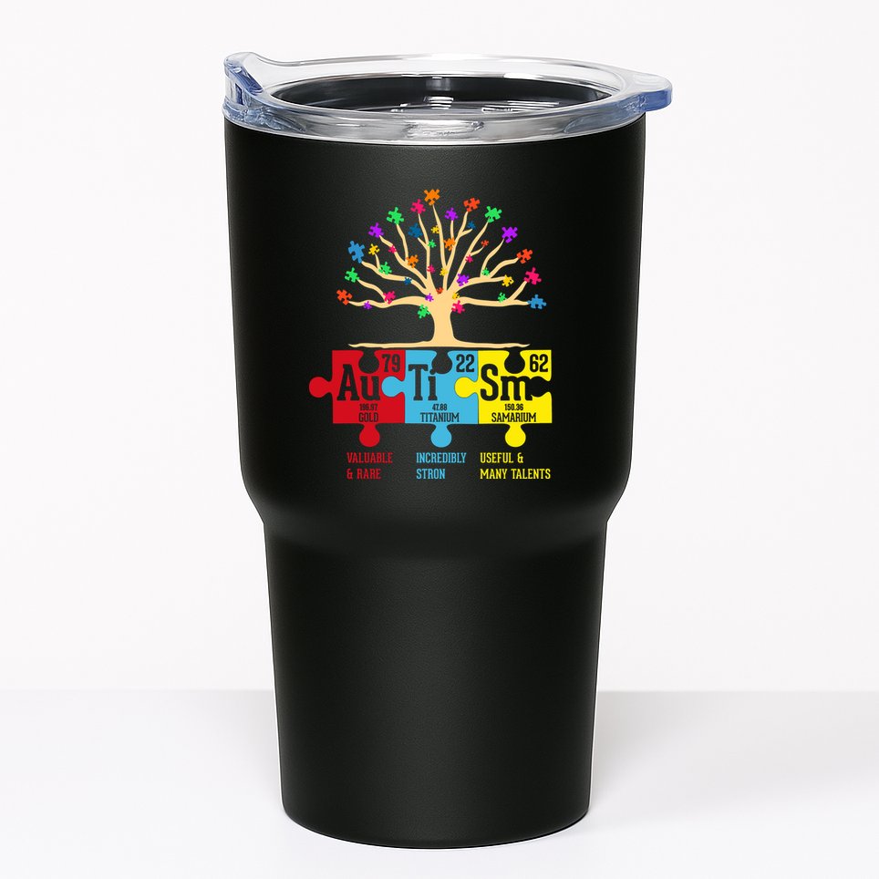 Autism Awareness Month Table Of Elements Tumbler