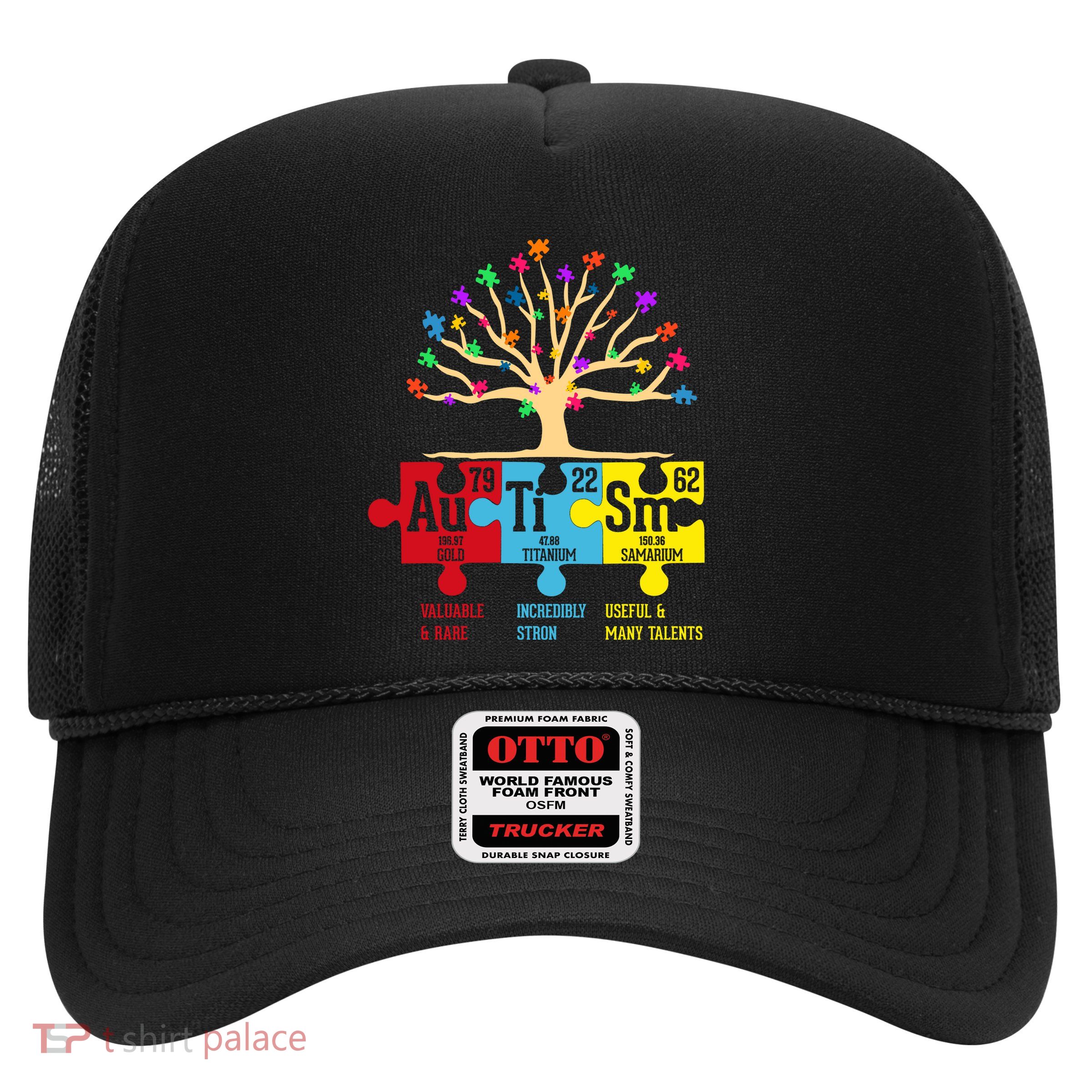 Autism Awareness Month Table Of Elements Trucker Hat