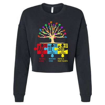 Autism Awareness Month Table Of Elements Cropped Pullover Crew