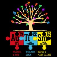 Autism Awareness Month Table Of Elements Cropped Pullover Crew