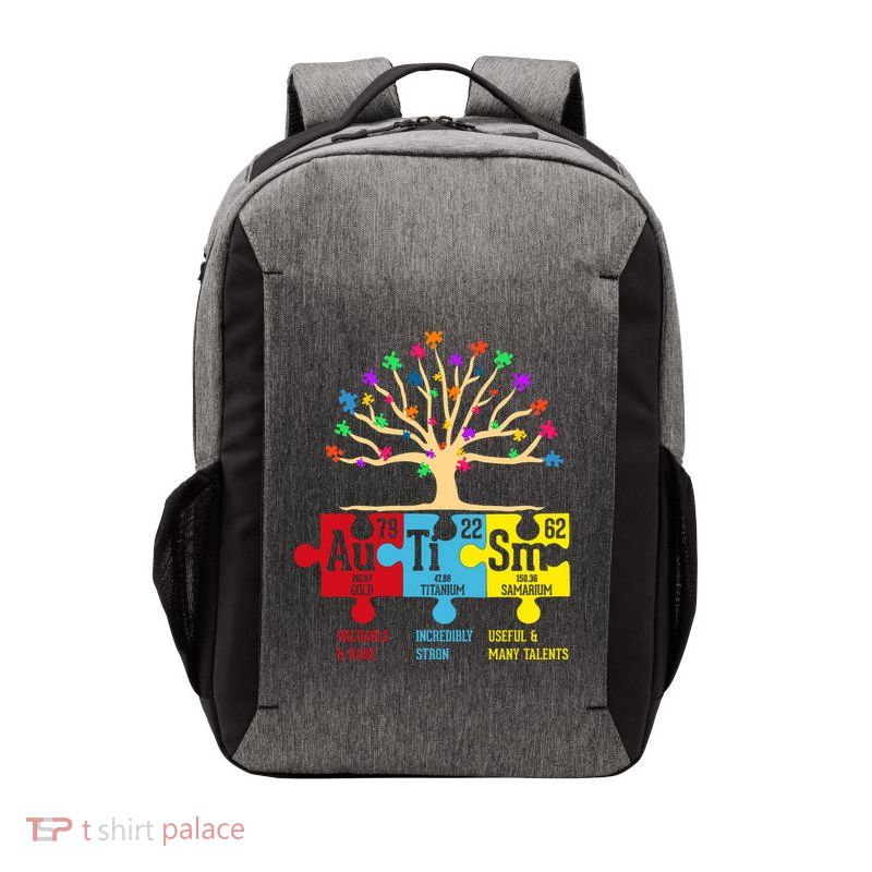 Autism Awareness Month Table Of Elements Vector Backpack